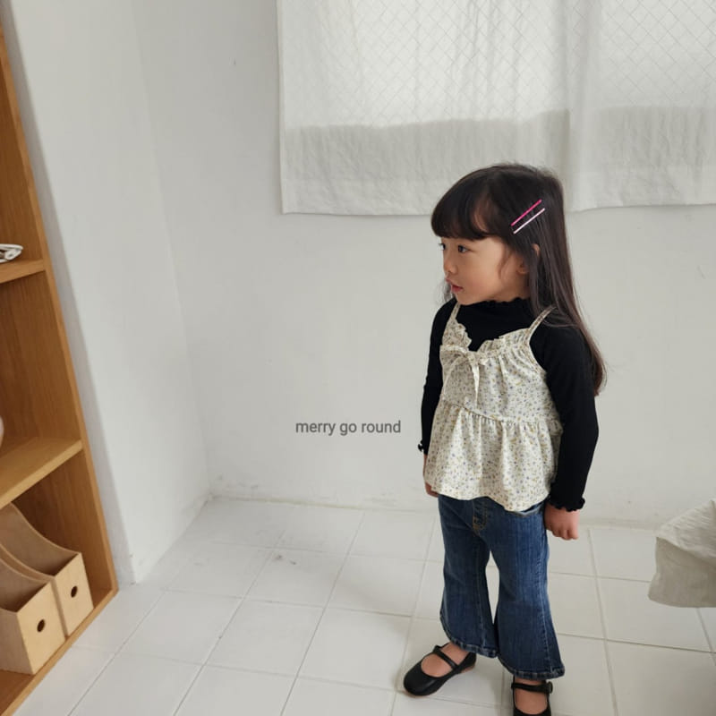Merry Go Round - Korean Children Fashion - #kidsstore - Small Flower Bustier - 5