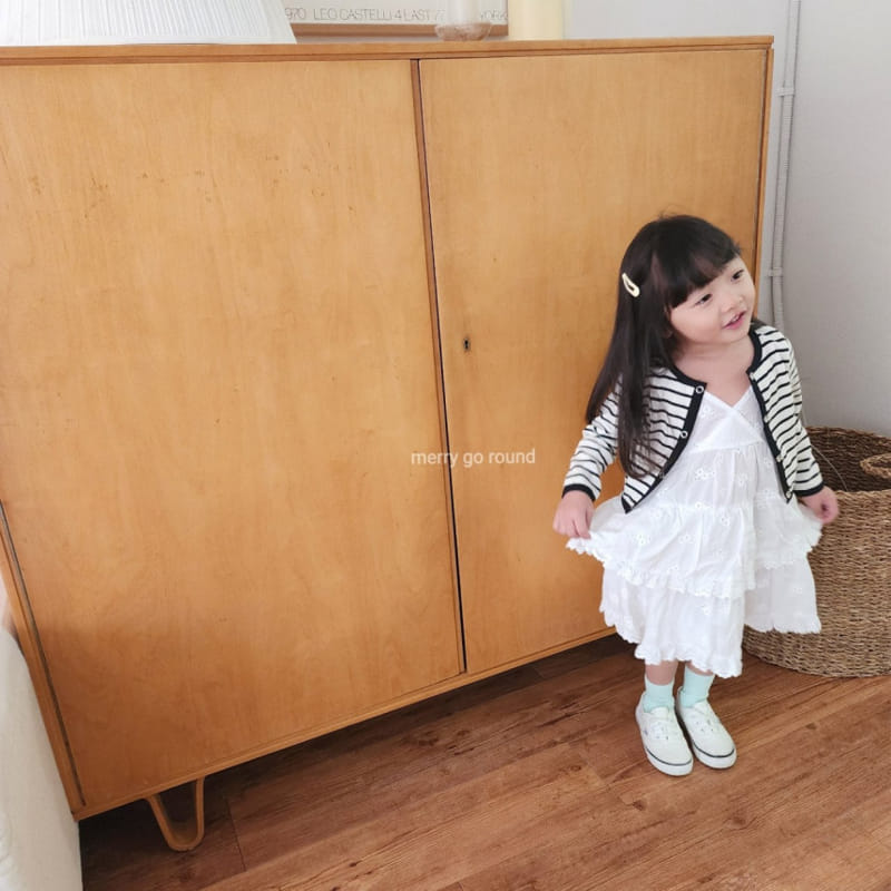 Merry Go Round - Korean Children Fashion - #kidzfashiontrend - Lace Embroidery One-Piece - 2