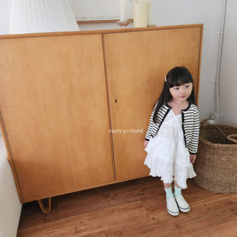 Merry Go Round - Korean Children Fashion - #minifashionista - Lace Embroidery One-Piece - 6