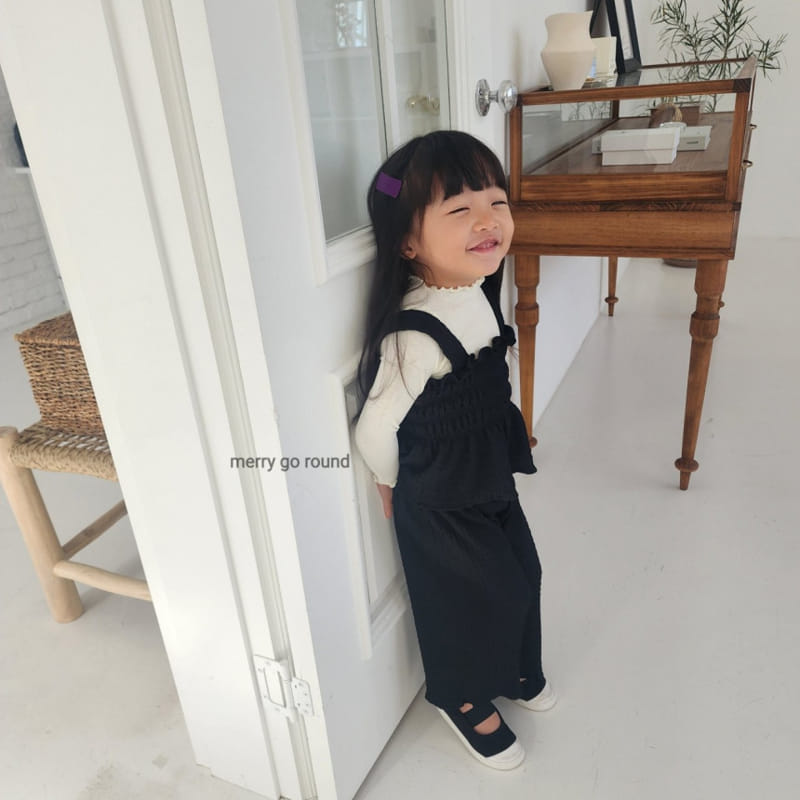 Merry Go Round - Korean Children Fashion - #stylishchildhood - Lovely Smoke Top Bottom Set - 2