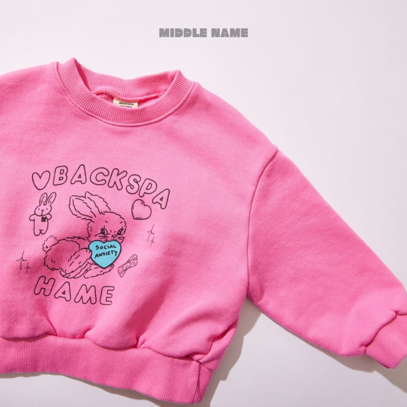 Middle Name - Korean Children Fashion - #stylishchildhood - Heart Rabbit Crop Sweatshirt - 4