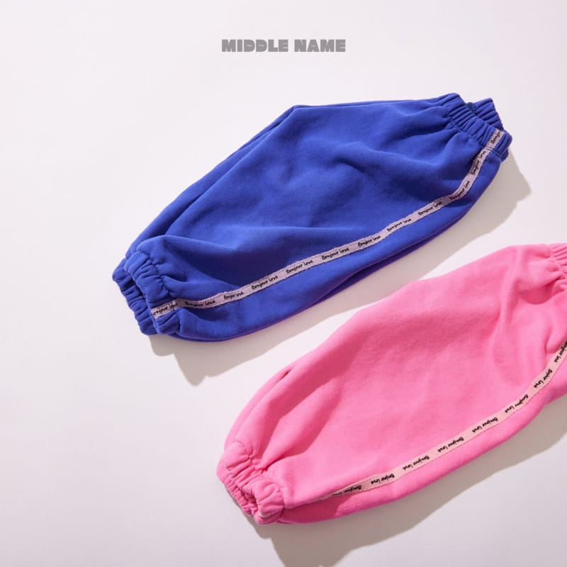 Middle Name - Korean Children Fashion - #discoveringself - Tape  Jogger Pants - 4