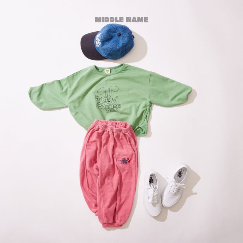 Middle Name - Korean Children Fashion - #kidsshorts - Terry Star Jogger Pants - 7