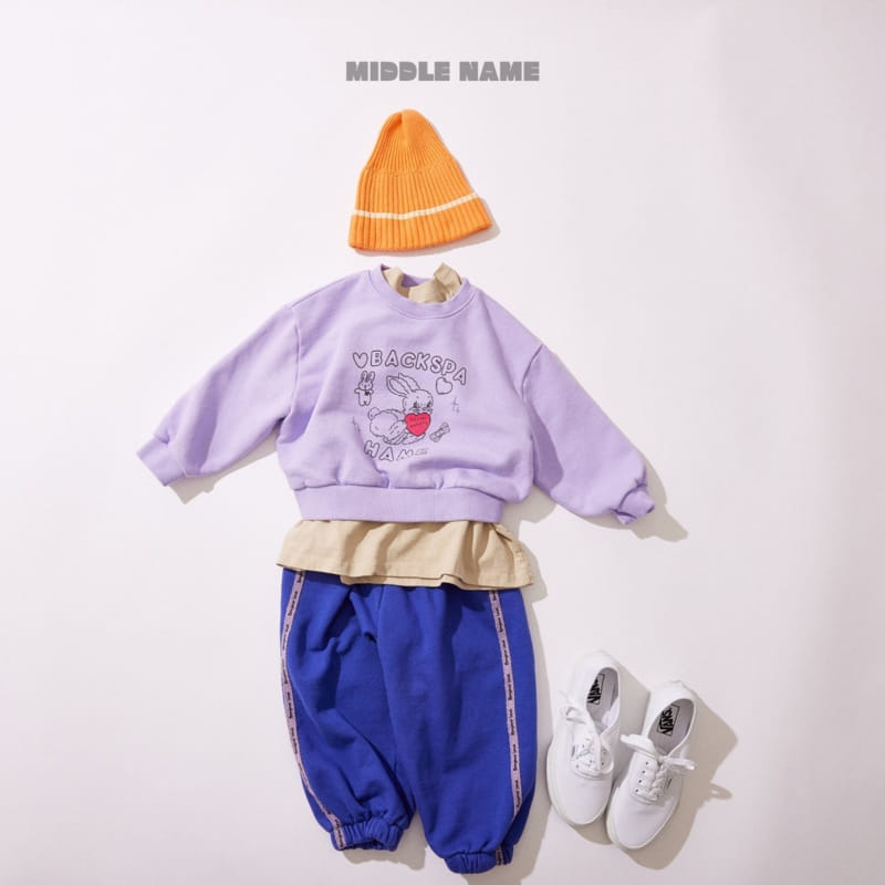 Middle Name - Korean Children Fashion - #kidzfashiontrend - Tape  Jogger Pants - 7