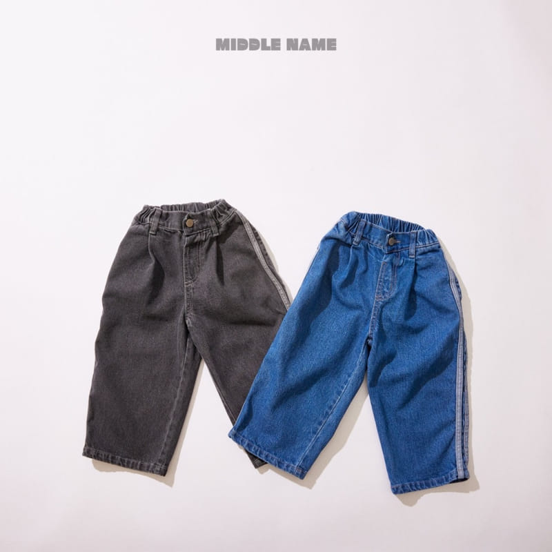 Middle Name - Korean Children Fashion - #magicofchildhood - Two Line Denim Pants