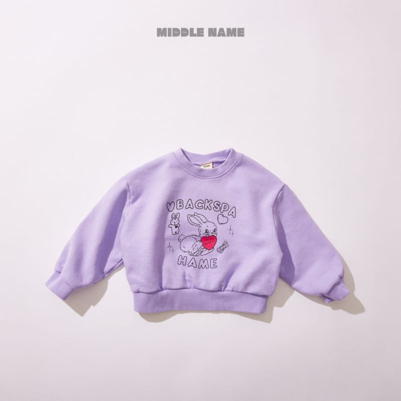 Middle Name - Korean Children Fashion - #stylishchildhood - Heart Rabbit Crop Sweatshirt - 3