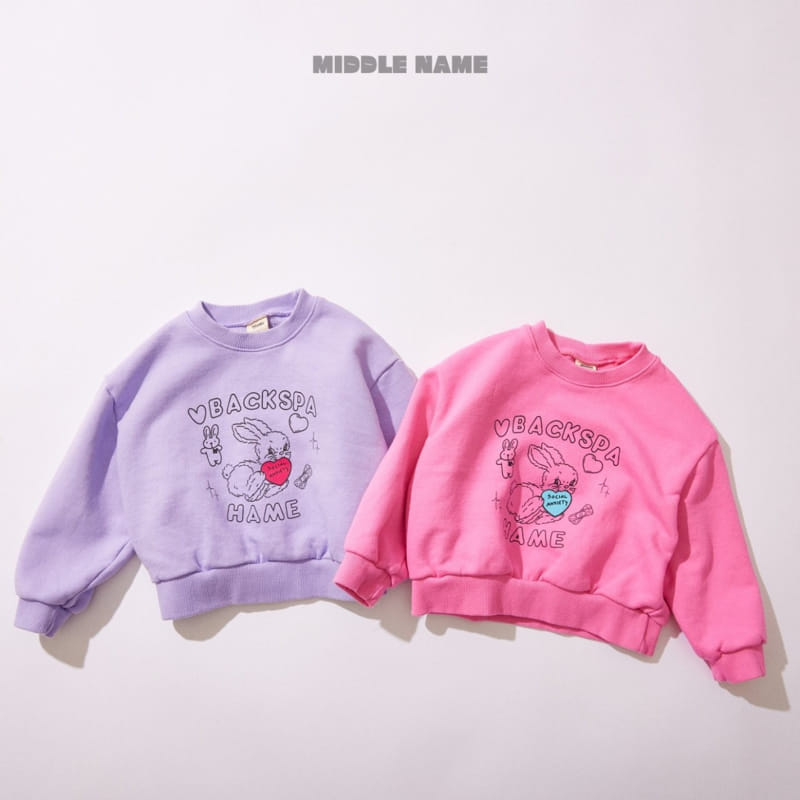 Middle Name - Korean Children Fashion - #todddlerfashion - Heart Rabbit Crop Sweatshirt