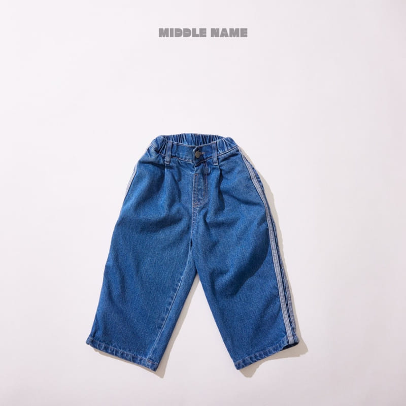 Middle Name - Korean Children Fashion - #toddlerclothing - Two Line Denim Pants - 5