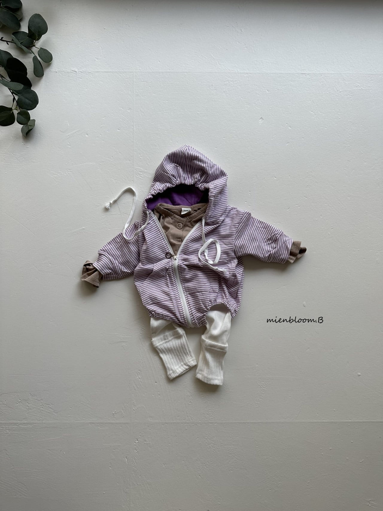 Mienbloom B - Korean Baby Fashion - #babylifestyle - Bebe Hoody Zip Up ST Body Suit - 7