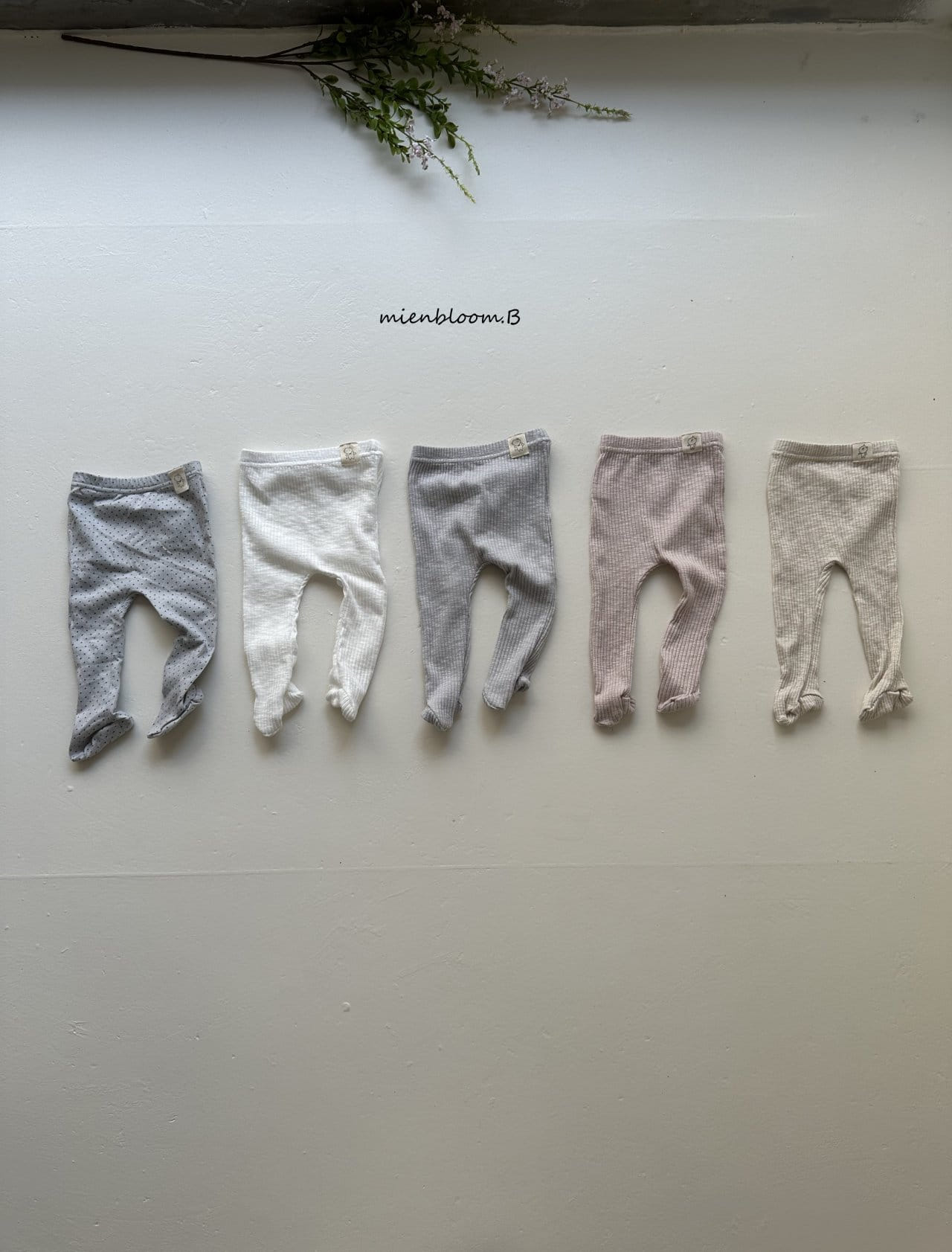 Mienbloom B - Korean Baby Fashion - #babywear - Bebe Spring Foot Leggings - 3