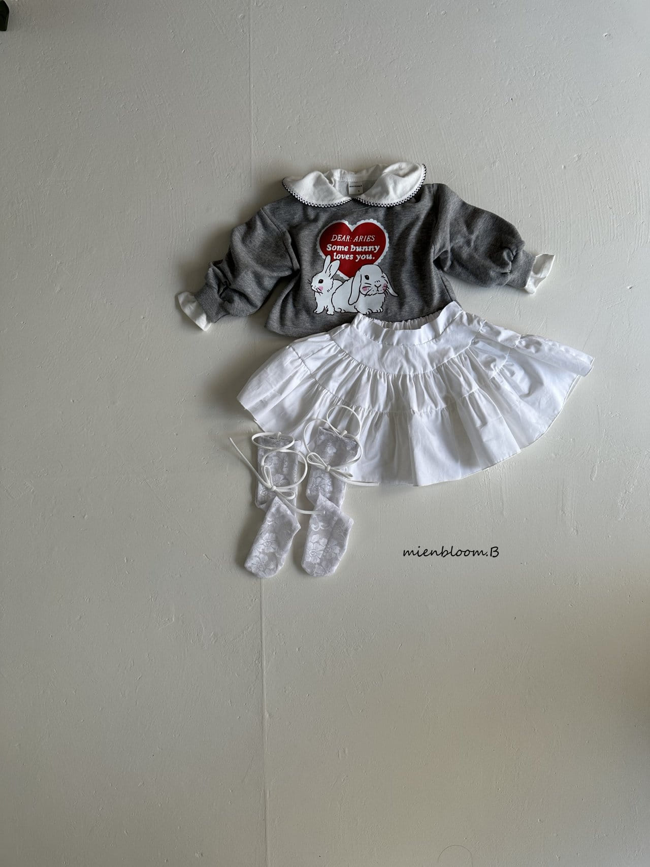 Mienbloom B - Korean Children Fashion - #childofig - Heart Rabbit Sweatshirt - 6