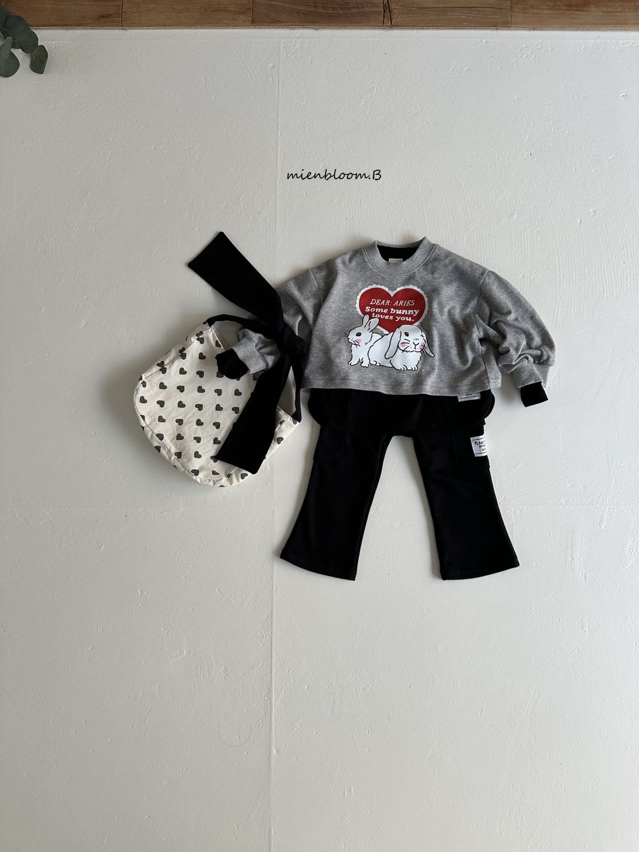Mienbloom B - Korean Children Fashion - #childrensboutique - Heart Rabbit Sweatshirt - 7