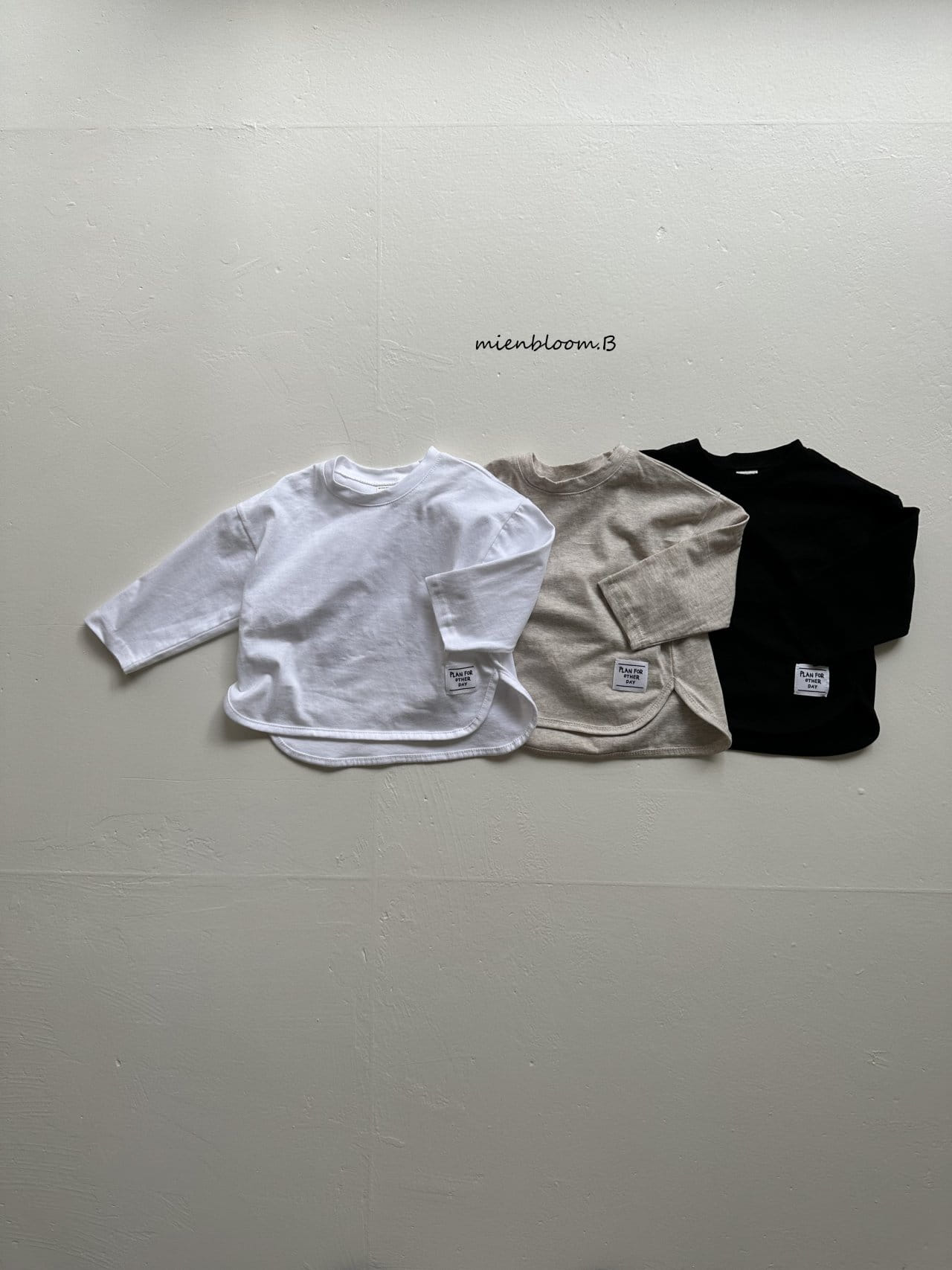 Mienbloom B - Korean Children Fashion - #kidsshorts - Round  Label Tee - 7