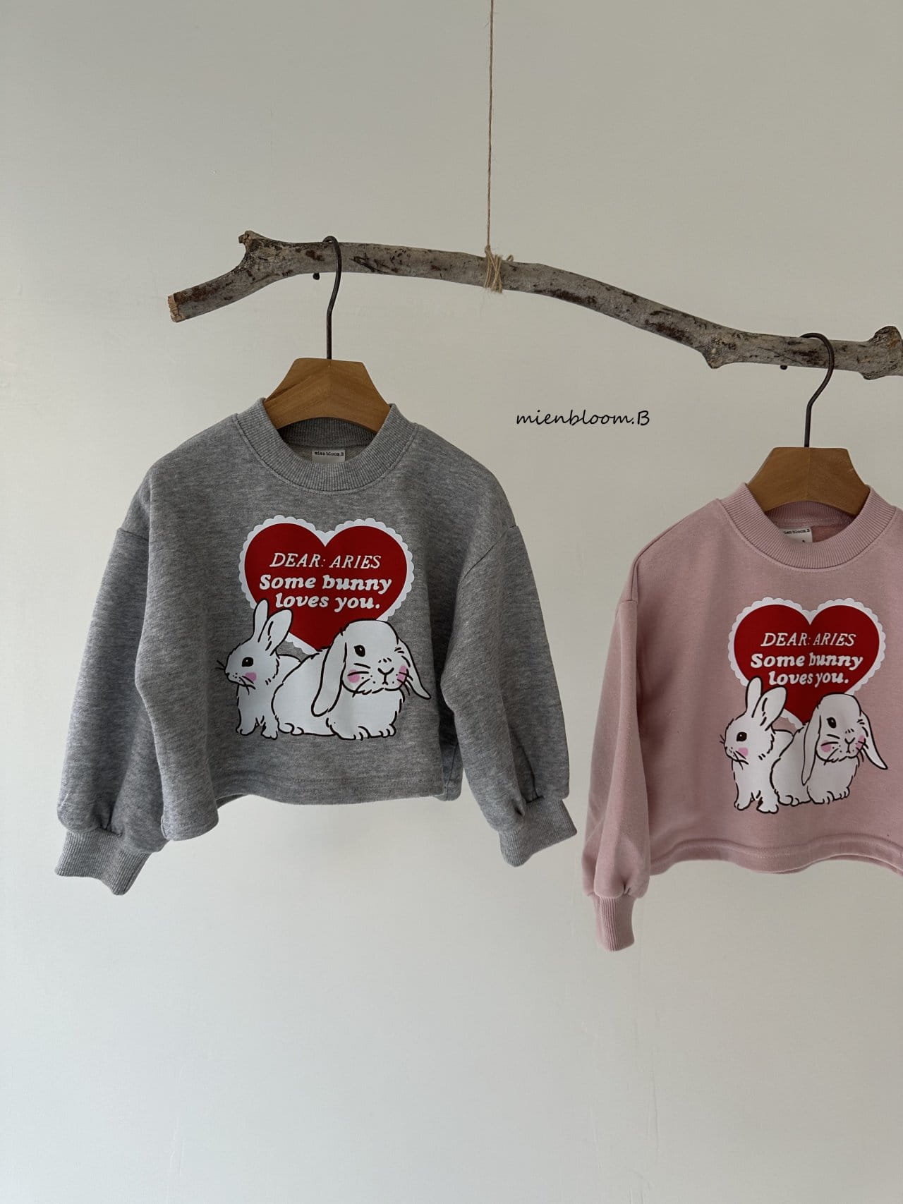 Mienbloom B - Korean Children Fashion - #minifashionista - Heart Rabbit Sweatshirt