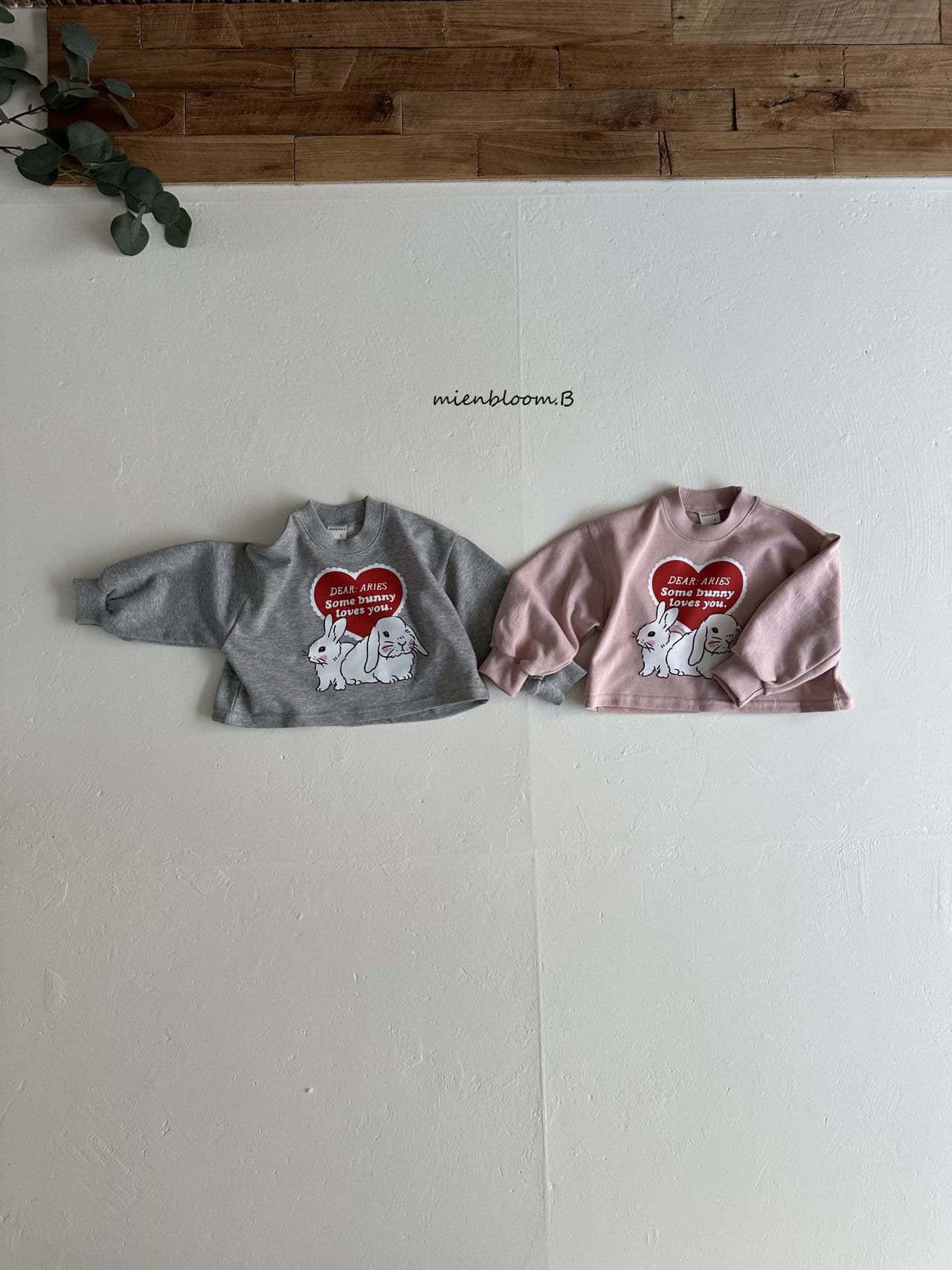 Mienbloom B - Korean Children Fashion - #prettylittlegirls - Heart Rabbit Sweatshirt - 2