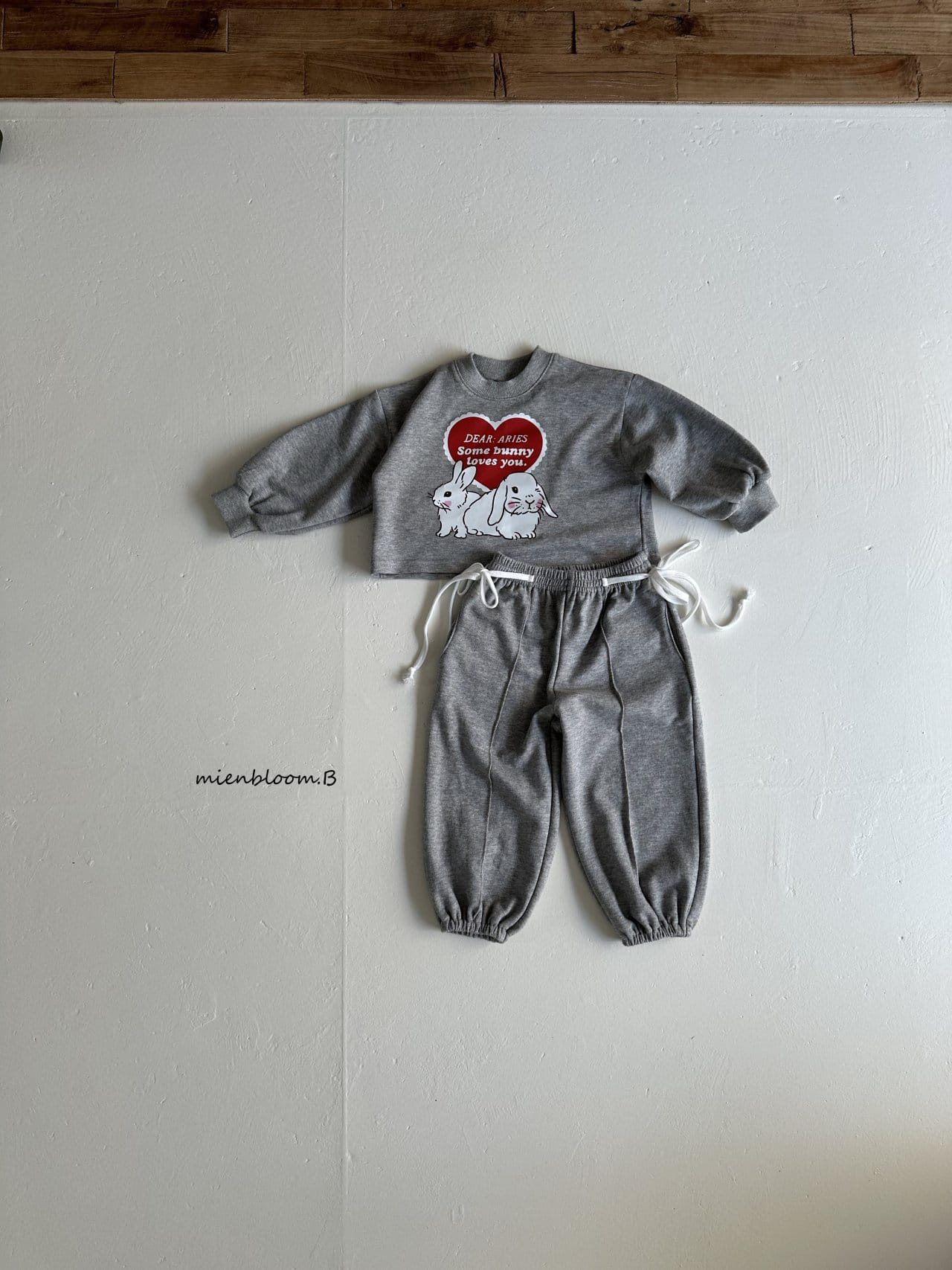 Mienbloom B - Korean Children Fashion - #stylishchildhood - Heart Rabbit Sweatshirt - 5