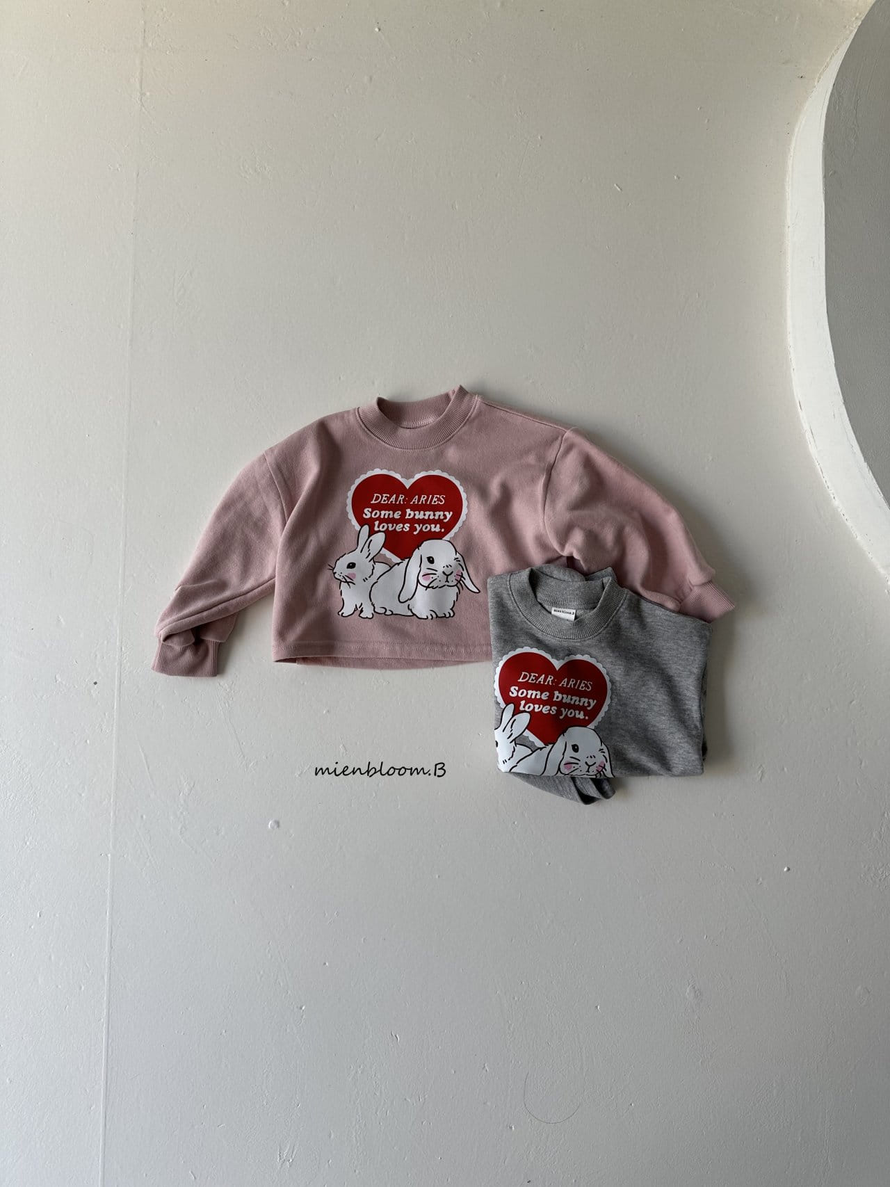 Mienbloom B - Korean Children Fashion - #todddlerfashion - Heart Rabbit Sweatshirt - 4