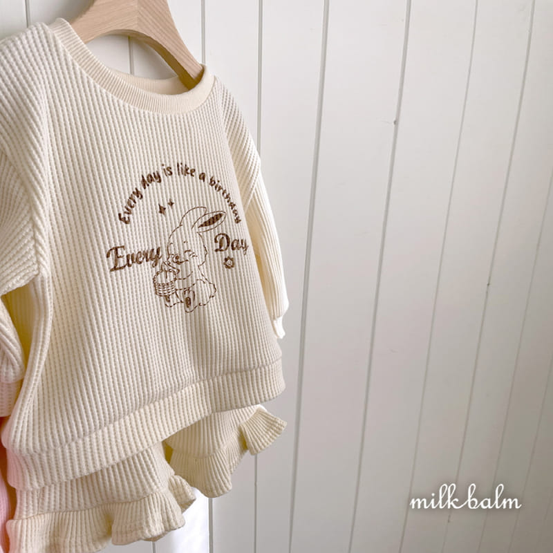Milk Balm - Korean Children Fashion - #discoveringself - Bunny Frill Top Bottom Set  - 4