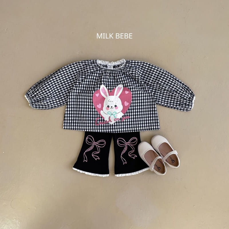 Milk Bebe - Korean Children Fashion - #minifashionista - Check Blouse - 4
