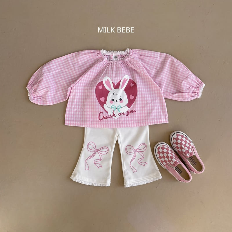 Milk Bebe - Korean Children Fashion - #todddlerfashion - Check Blouse - 5