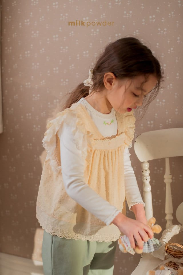 Milk Powder - Korean Children Fashion - #Kfashion4kids - Softly Lace Vest - 10