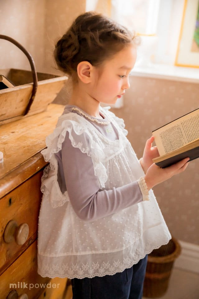 Milk Powder - Korean Children Fashion - #childofig - Softly Lace Vest - 2