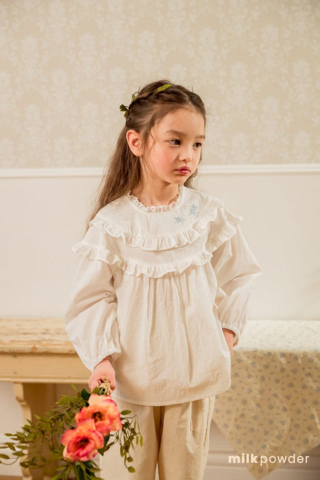 Milk Powder - Korean Children Fashion - #childofig - Ruffle Blouse