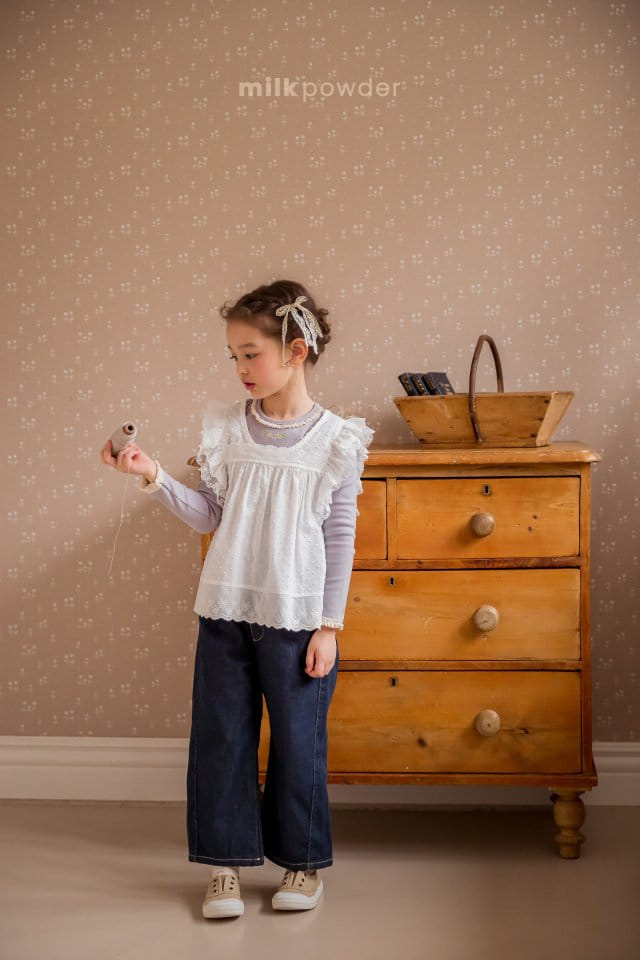 Milk Powder - Korean Children Fashion - #discoveringself - Softly Lace Vest - 5