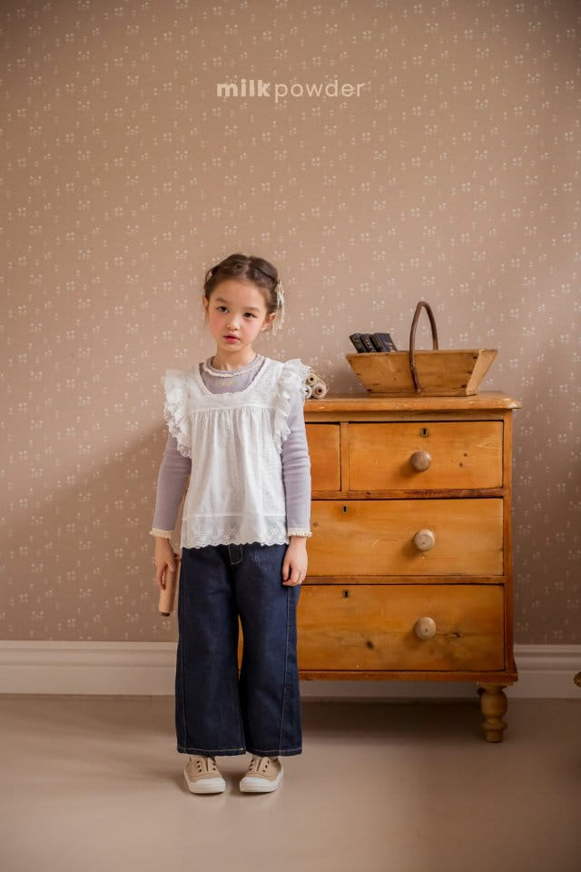 Milk Powder - Korean Children Fashion - #fashionkids - Softly Lace Vest - 6