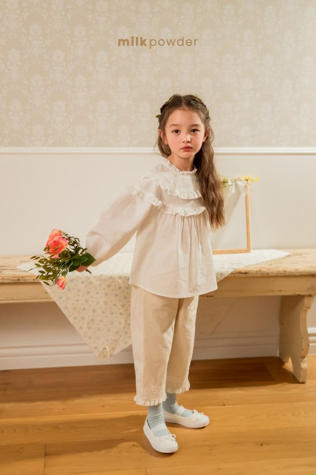 Milk Powder - Korean Children Fashion - #kidsshorts - Ruffle Blouse - 6