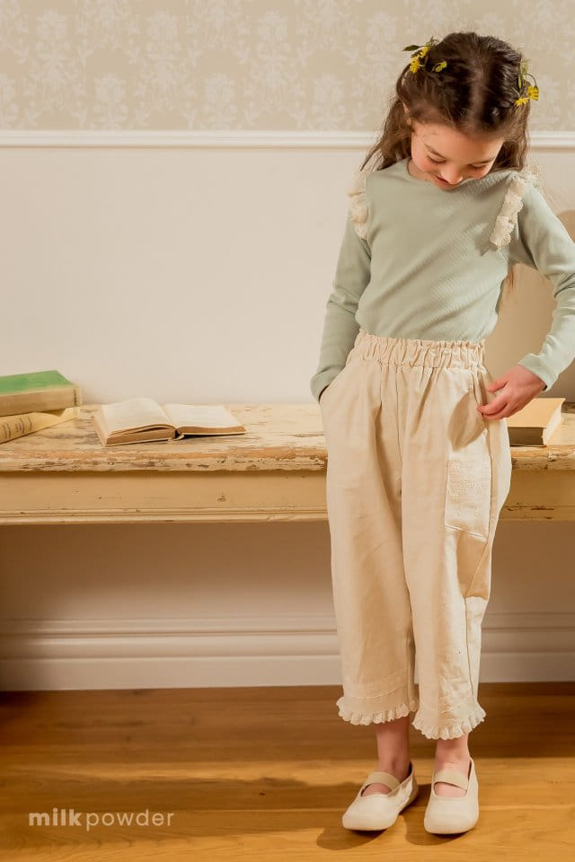 Milk Powder - Korean Children Fashion - #kidsshorts - Lime Pants - 4