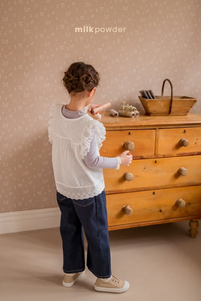 Milk Powder - Korean Children Fashion - #kidsstore - Softly Lace Vest - 8