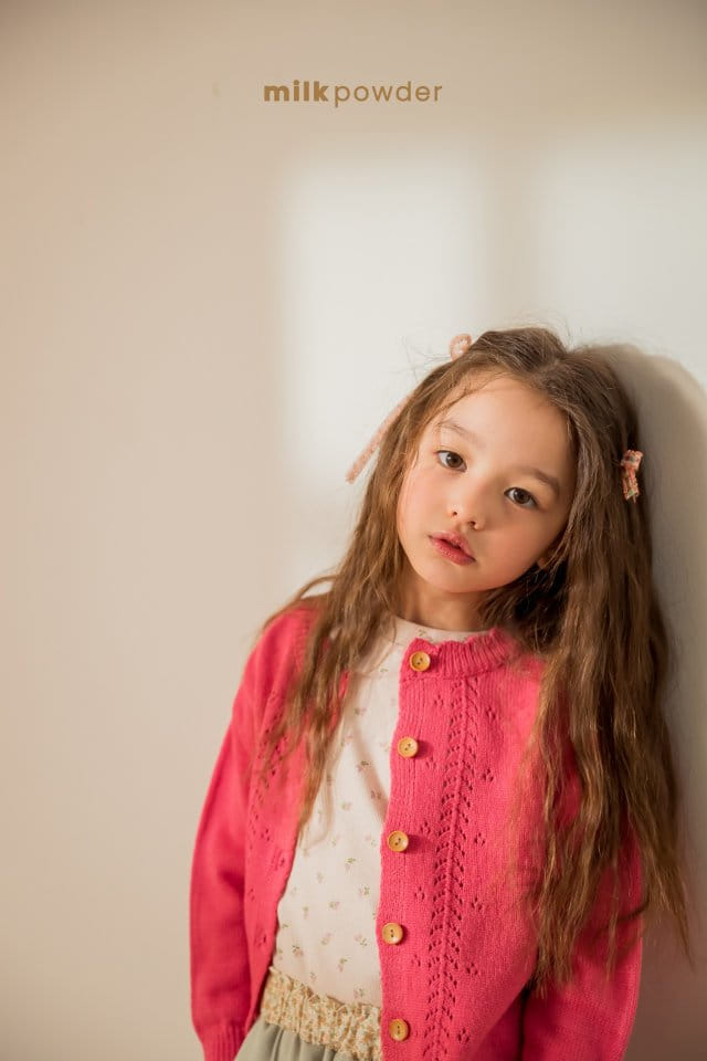 Milk Powder - Korean Children Fashion - #kidsstore - Bom Bom Knit Cardigan - 2