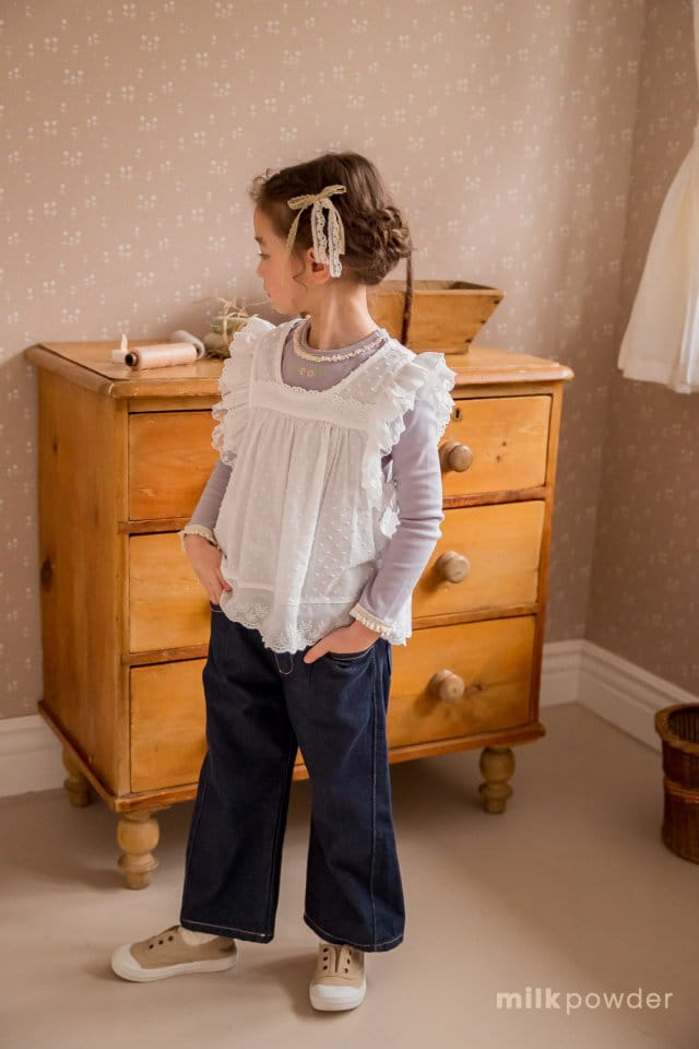Milk Powder - Korean Children Fashion - #kidzfashiontrend - Softly Lace Vest - 9