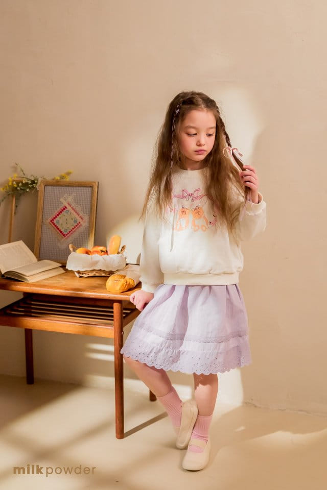 Milk Powder - Korean Children Fashion - #littlefashionista - Ribbon Sweatshirt - 3