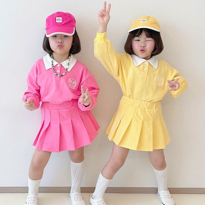 Million Dollar Baby - Korean Children Fashion - #Kfashion4kids - PK Skirt Top Bottom Set