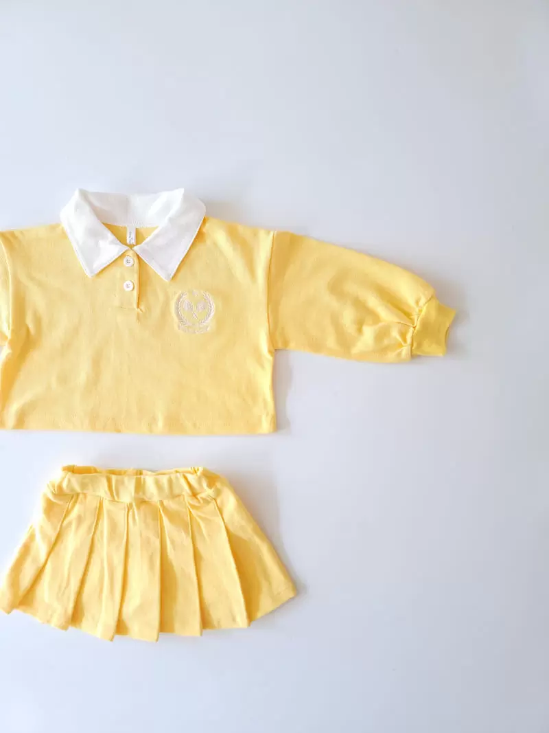 Million Dollar Baby - Korean Children Fashion - #designkidswear - PK Skirt Top Bottom Set - 9