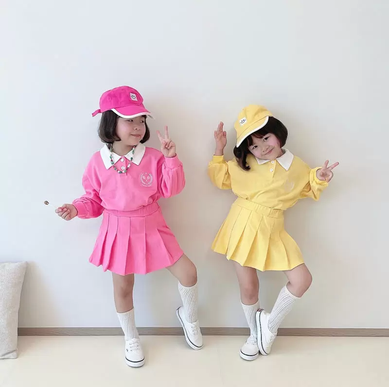 Million Dollar Baby - Korean Children Fashion - #fashionkids - PK Skirt Top Bottom Set - 11