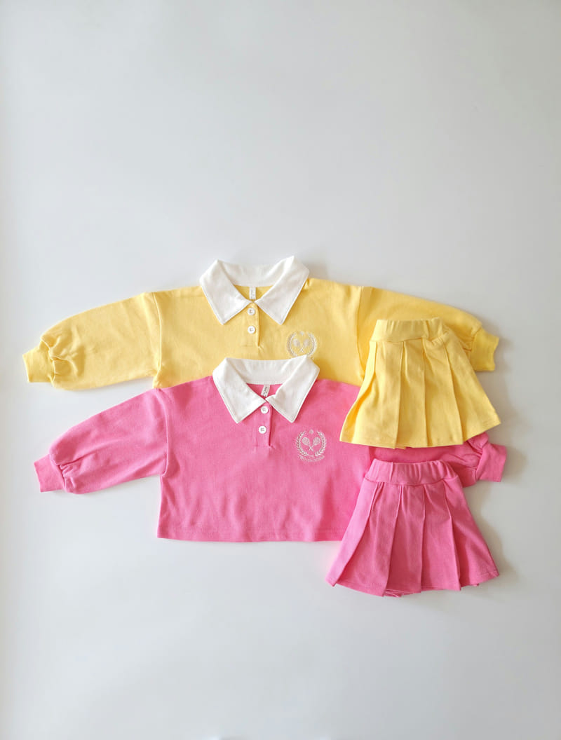 Million Dollar Baby - Korean Children Fashion - #littlefashionista - PK Skirt Top Bottom Set - 2