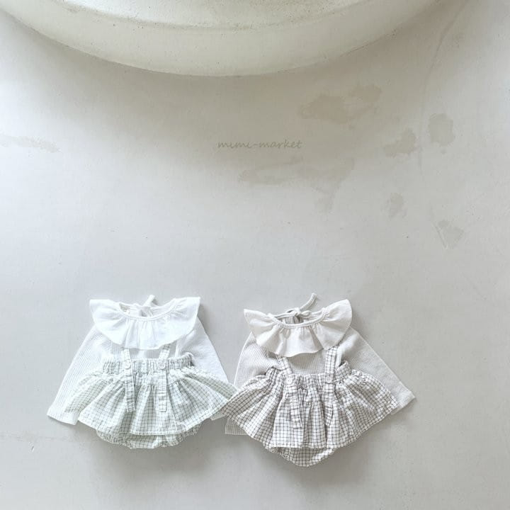 Mimi Market - Korean Baby Fashion - #babyboutique - Pin Check Canopy Skirt