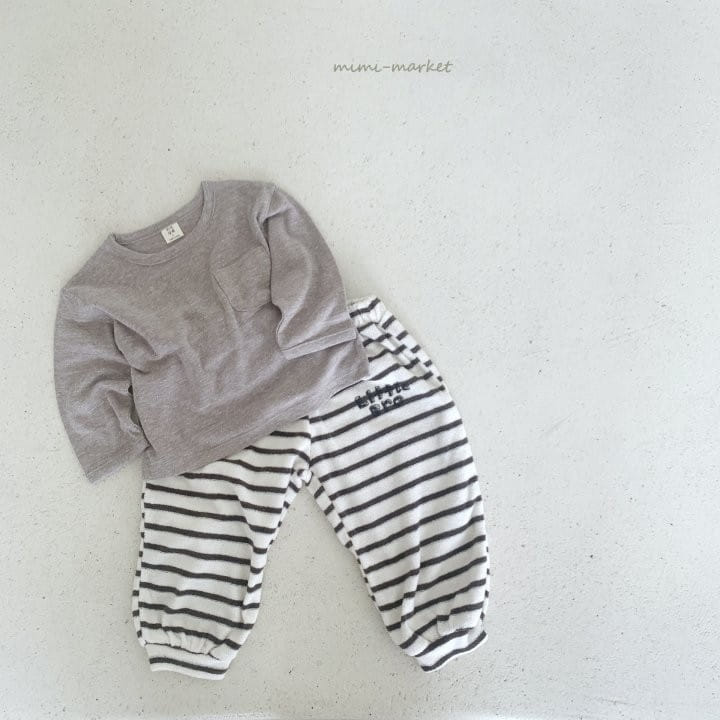 Mimi Market - Korean Baby Fashion - #babyclothing - Stripe Terry Pants - 3
