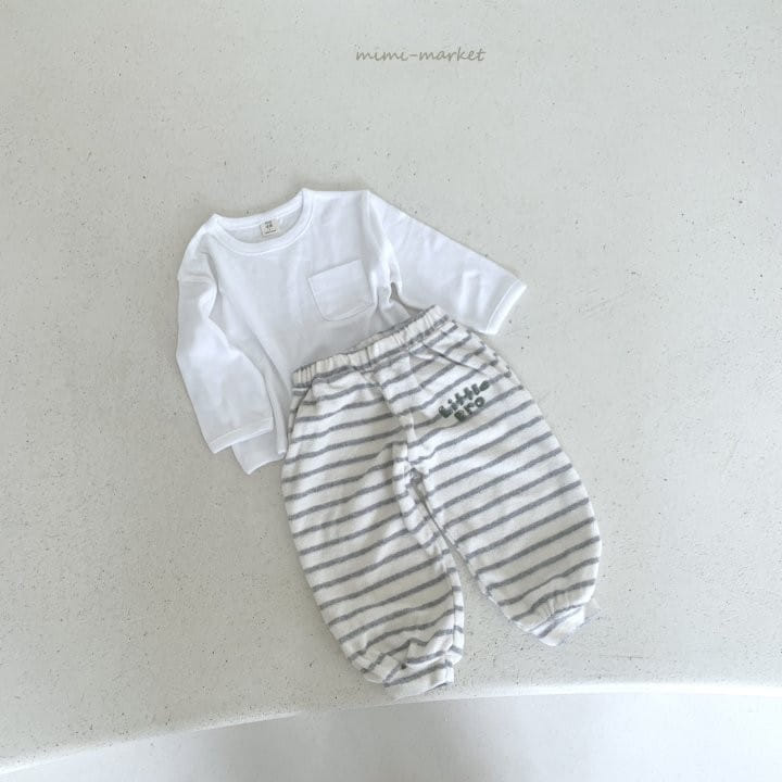 Mimi Market - Korean Baby Fashion - #babyclothing - Stripe Terry Pants - 4