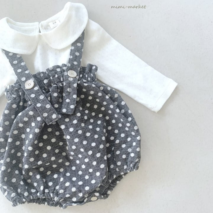 Mimi Market - Korean Baby Fashion - #babyfever - Dot Jar Suspender Pants - 10