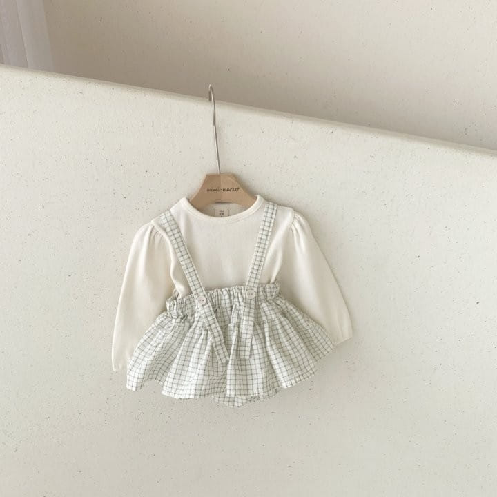 Mimi Market - Korean Baby Fashion - #babygirlfashion - Pin Check Canopy Skirt - 6