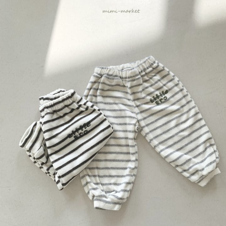 Mimi Market - Korean Baby Fashion - #babygirlfashion - Stripe Terry Pants - 6