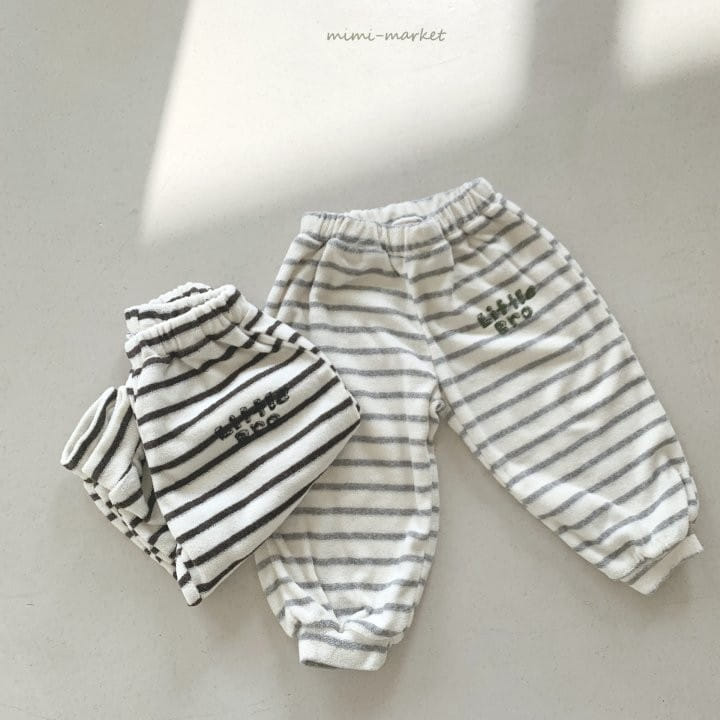 Mimi Market - Korean Baby Fashion - #babygirlfashion - Stripe Terry Pants - 6