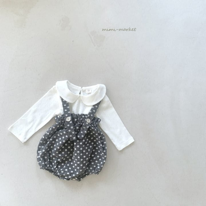 Mimi Market - Korean Baby Fashion - #babylifestyle - Dot Jar Suspender Pants - 12