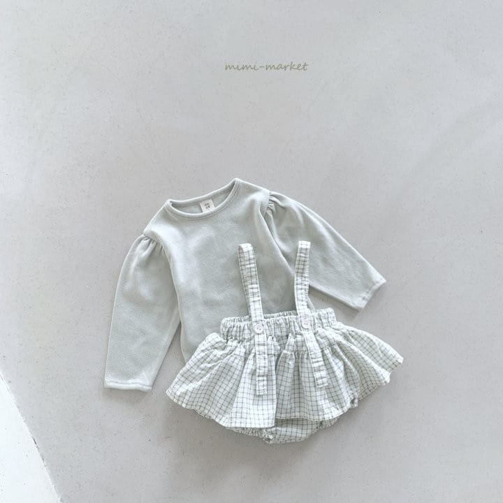 Mimi Market - Korean Baby Fashion - #babyoninstagram - Pin Check Canopy Skirt - 8