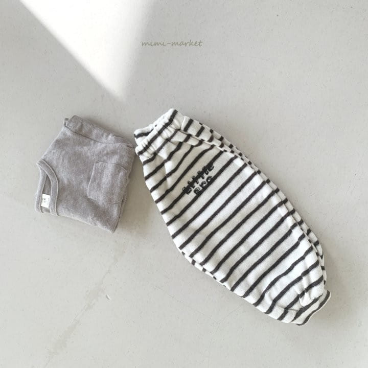 Mimi Market - Korean Baby Fashion - #babyootd - Stripe Terry Pants - 9