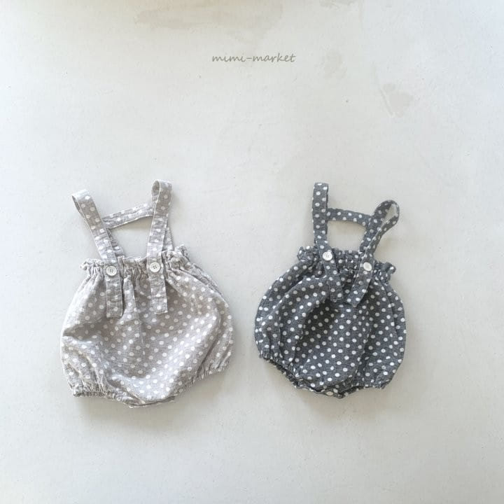 Mimi Market - Korean Baby Fashion - #babyoutfit - Dot Jar Suspender Pants